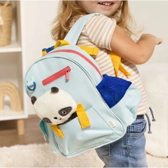 KiwiCo Panda Crate Blue Backpack for Toddlers - Picture 1 of 6